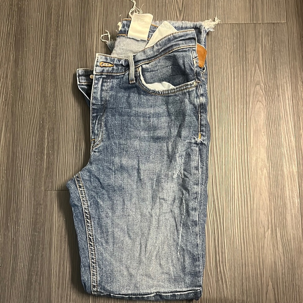 Blue denim jeans